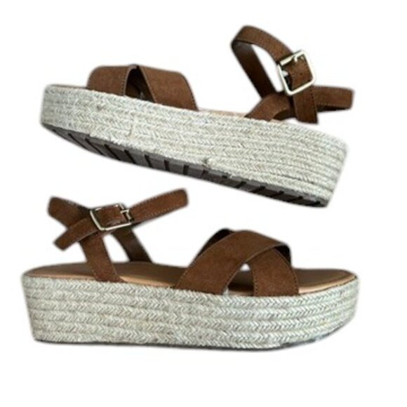 American Eagle Outfitters Tan Espadrille Sandals - Picture 5 of 9